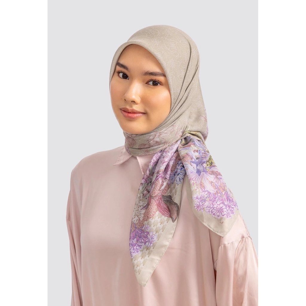 RIA MIRANDA - SAMIMA SCARF - ASH BROWN - PRELOVED 