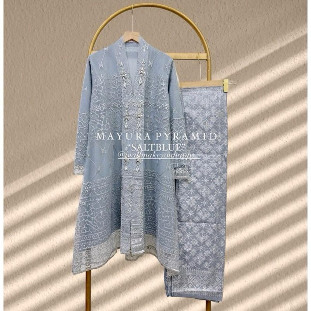 MAYURA PIRAMID STELAN PESTA SULTAN KEBAYA SATU SETS DENGAN ROK SONGKET