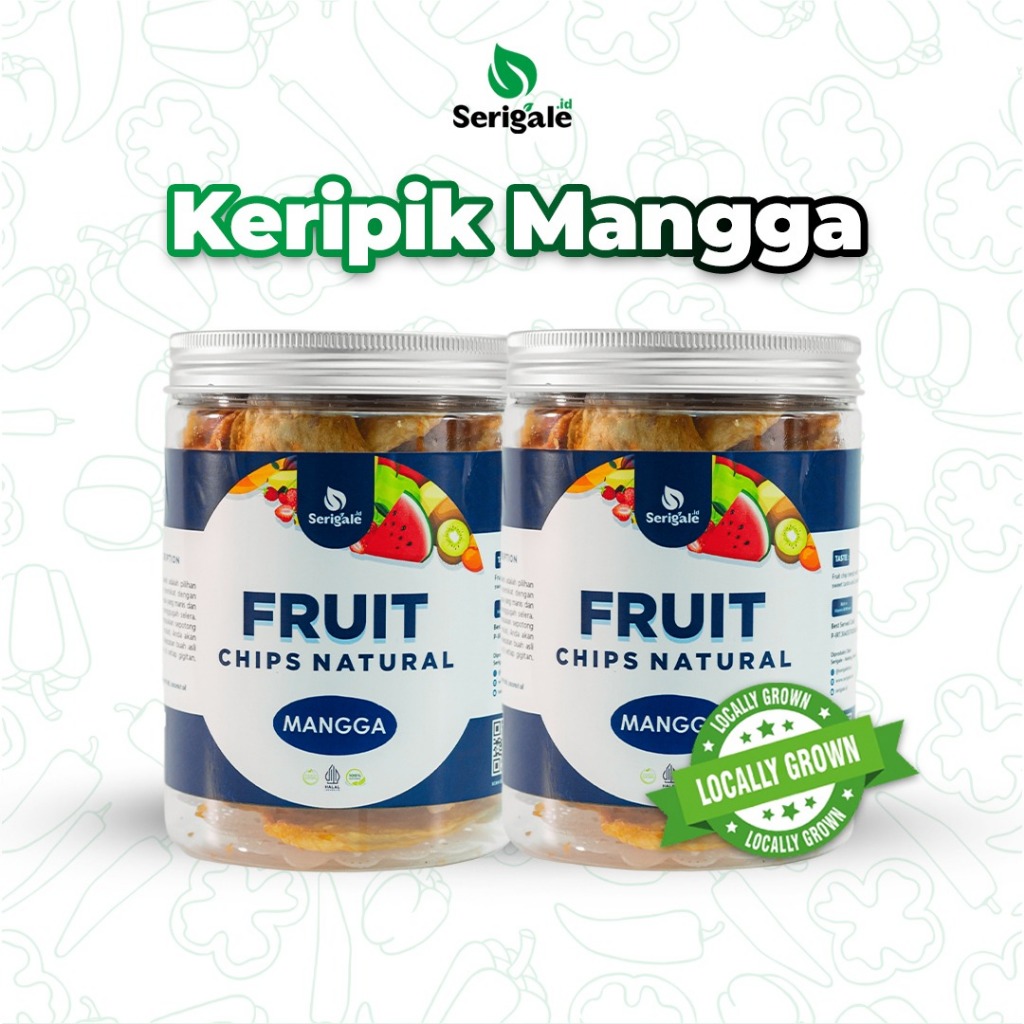 

Serigale Keripik Mangga Slice Camilan Sehat Diet Kemasan 650ml- New Packaging