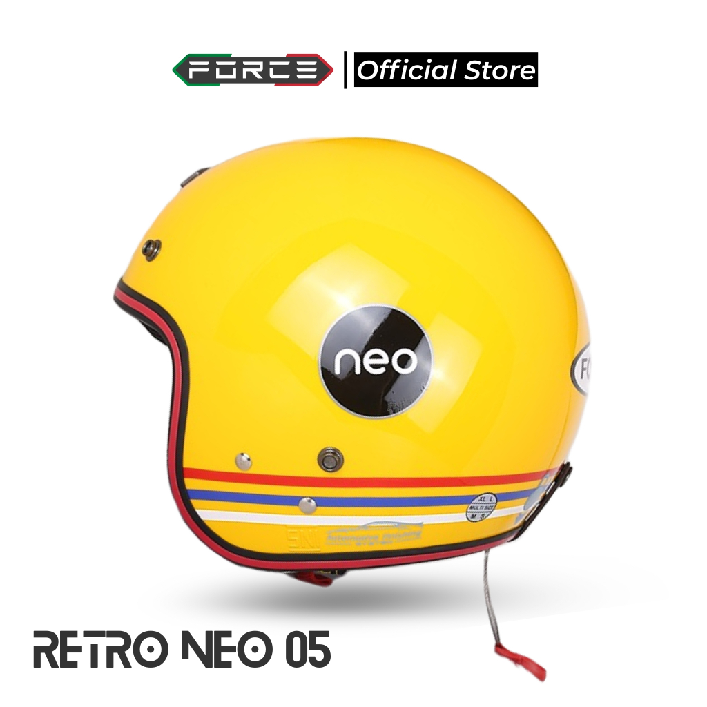 FORCE Retro Neo Zone 05 Helm Half Face (Smartlock)