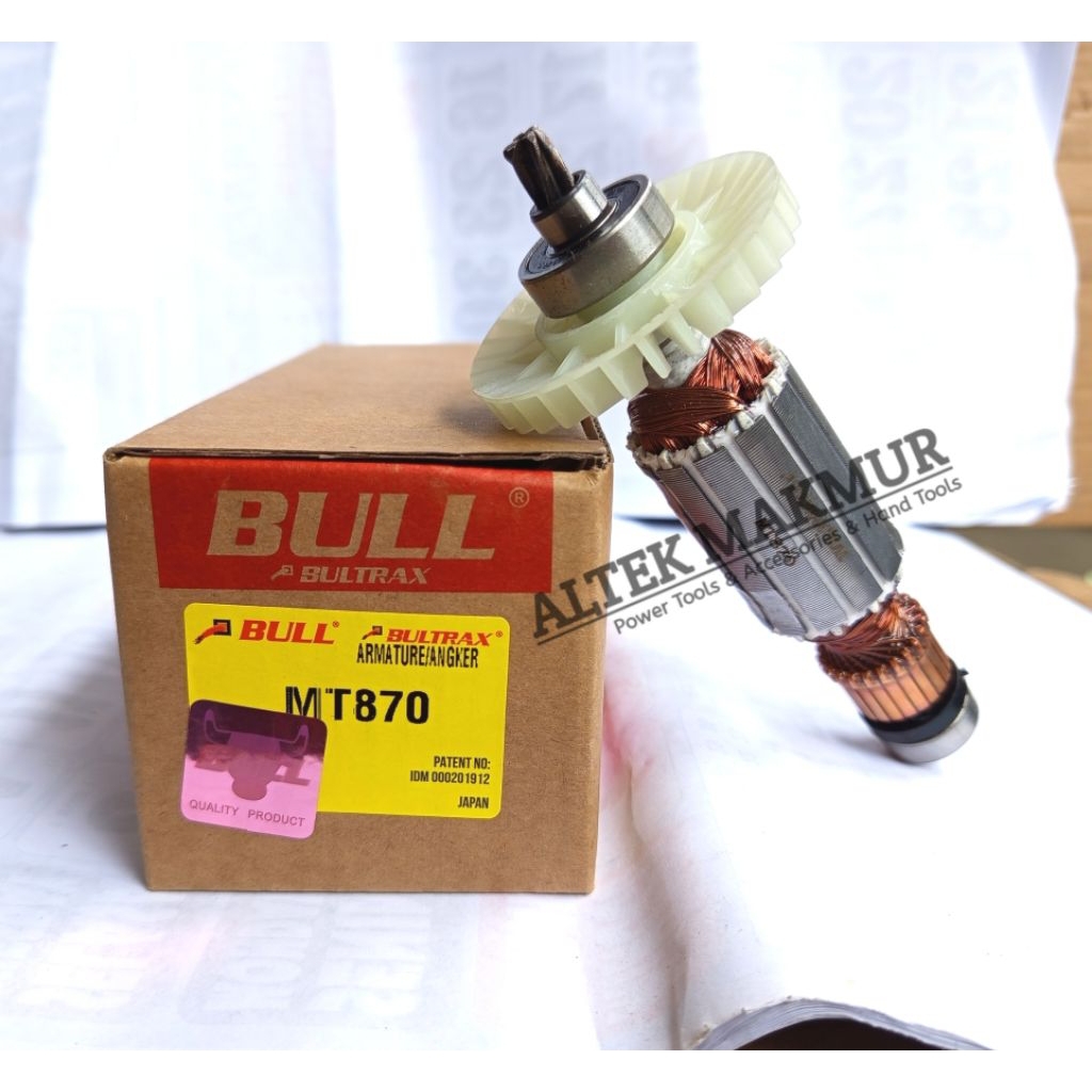 BULL Armature For Mesin Bor Rotary Hammer 3 Mode Maktec MT870 / MT871 / Angker Dinamo Maktec MT 870 