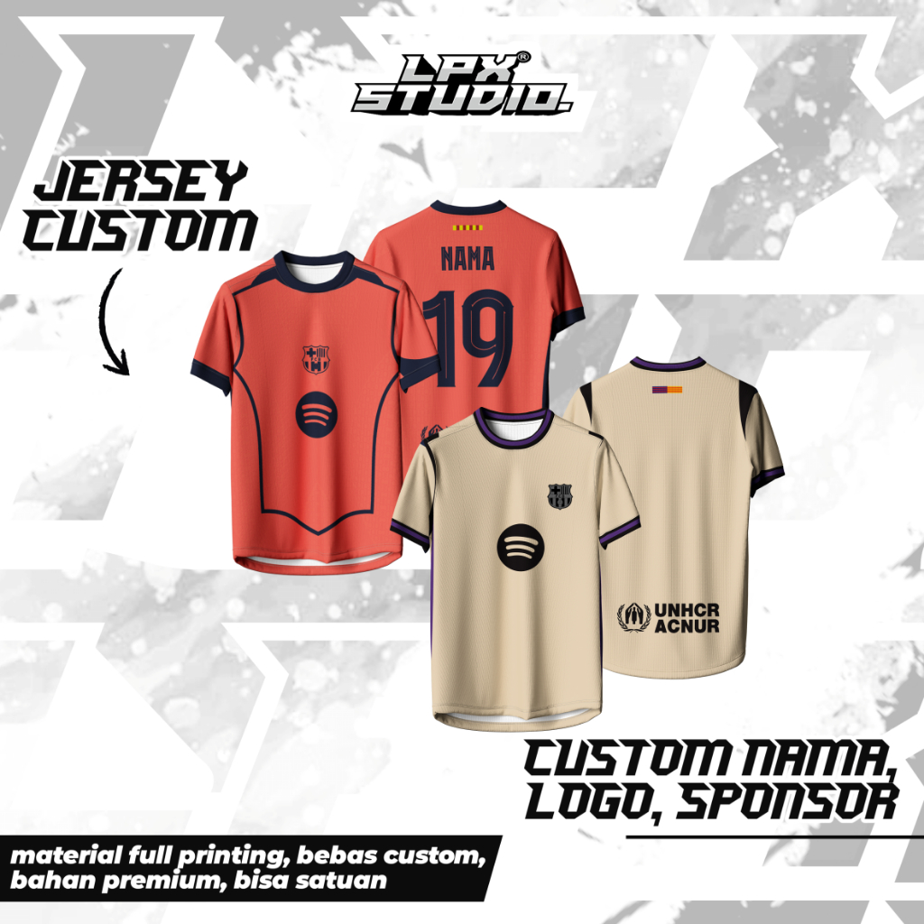 Jersey Barcelona Fantasy / Jersey Barcelona / Kaos Barcelona / Jersey Bola / Jersey Vintage