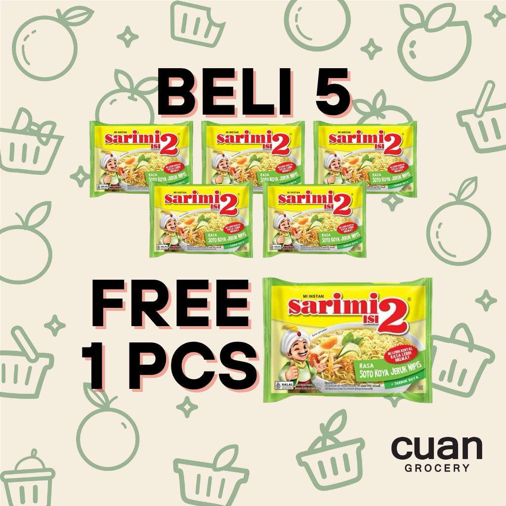 

PROMO!! Sarimi Isi 2 rasa Soto Koya Jeruk Nipis (Beli 5, Free 1Pcs)