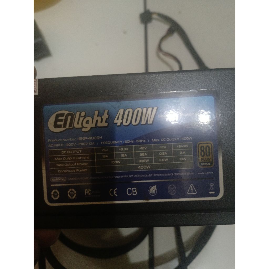 PSU 400WATT 80+ BRONZE