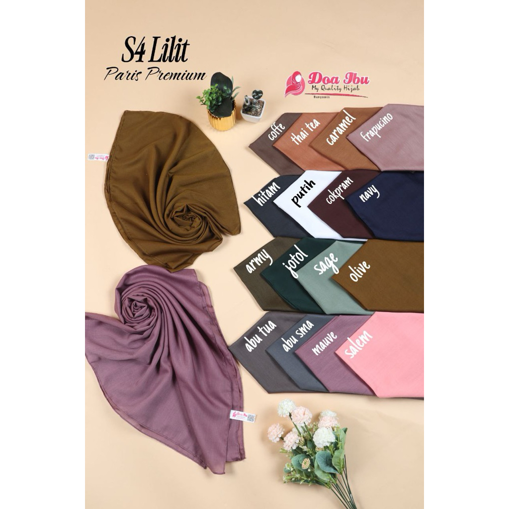 211 JILBAB SEGIEMPAT DOA IBU VOAL PARIS / HIJAB DOI S4 Ori BY BUNYAMIN