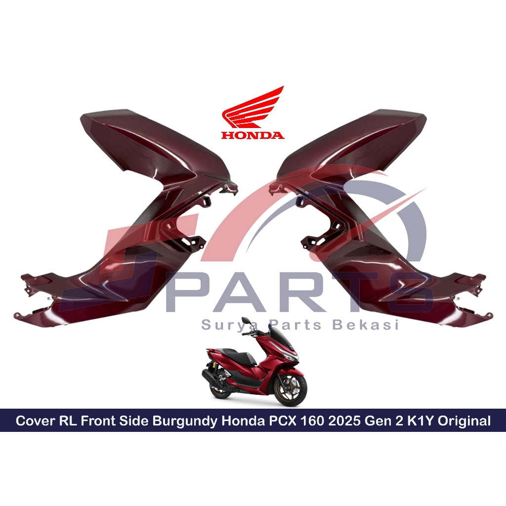 Cover Sayap Kanan Kiri Red Burgundy PCX 160 Gen 2 Cover Front RL Honda New PCX 160 2025 K1Y Original