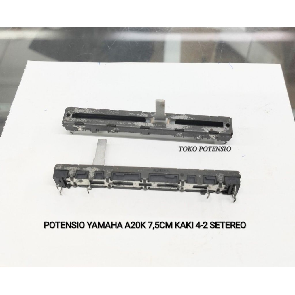 POTENSIO GESER YAMAHA MIXER FADER A20K 7,5CM KAKI 4-2 SETEREO