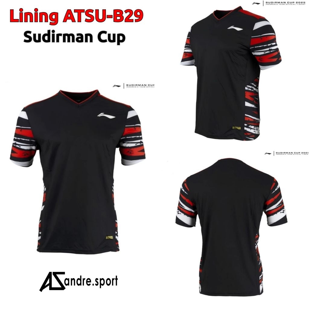 [NEW] Baju/Jersey Lining Original ATSUB-29 Hitam Sudirman Cup 2025 Jersey Badminton Bulutangkis Mura
