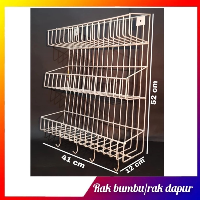 RAK BUMBU BESI 3 SUSUN