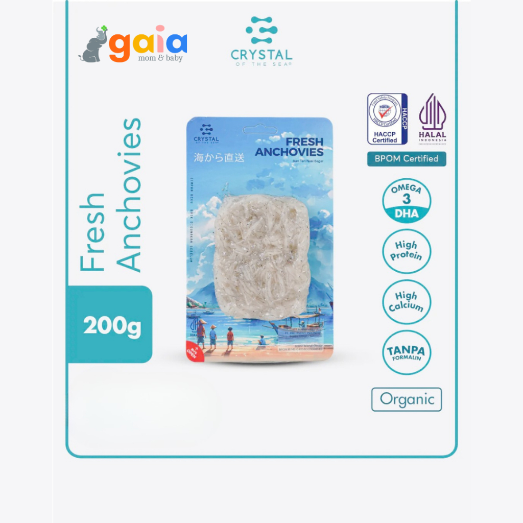 

Crystal of The Sea Fresh Anchovy 200gr | Ikan Teri Nasi/Ikan Teri Medan Segar