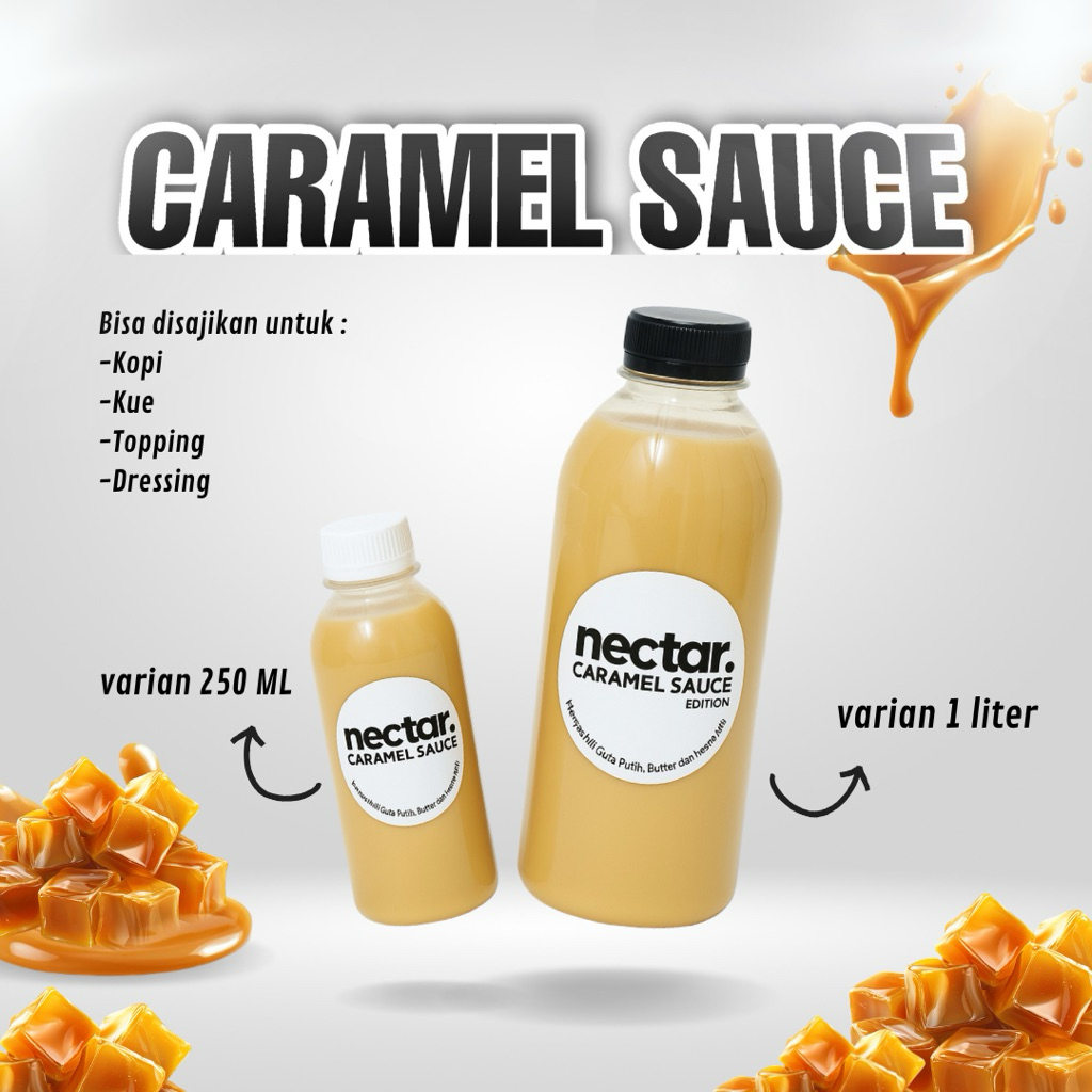 

Nectar - Caramel Sauce 100% BAHAN PREMIUM BERKUALITAS TINGGI Tersedia ukuran 1L Dan 250ml