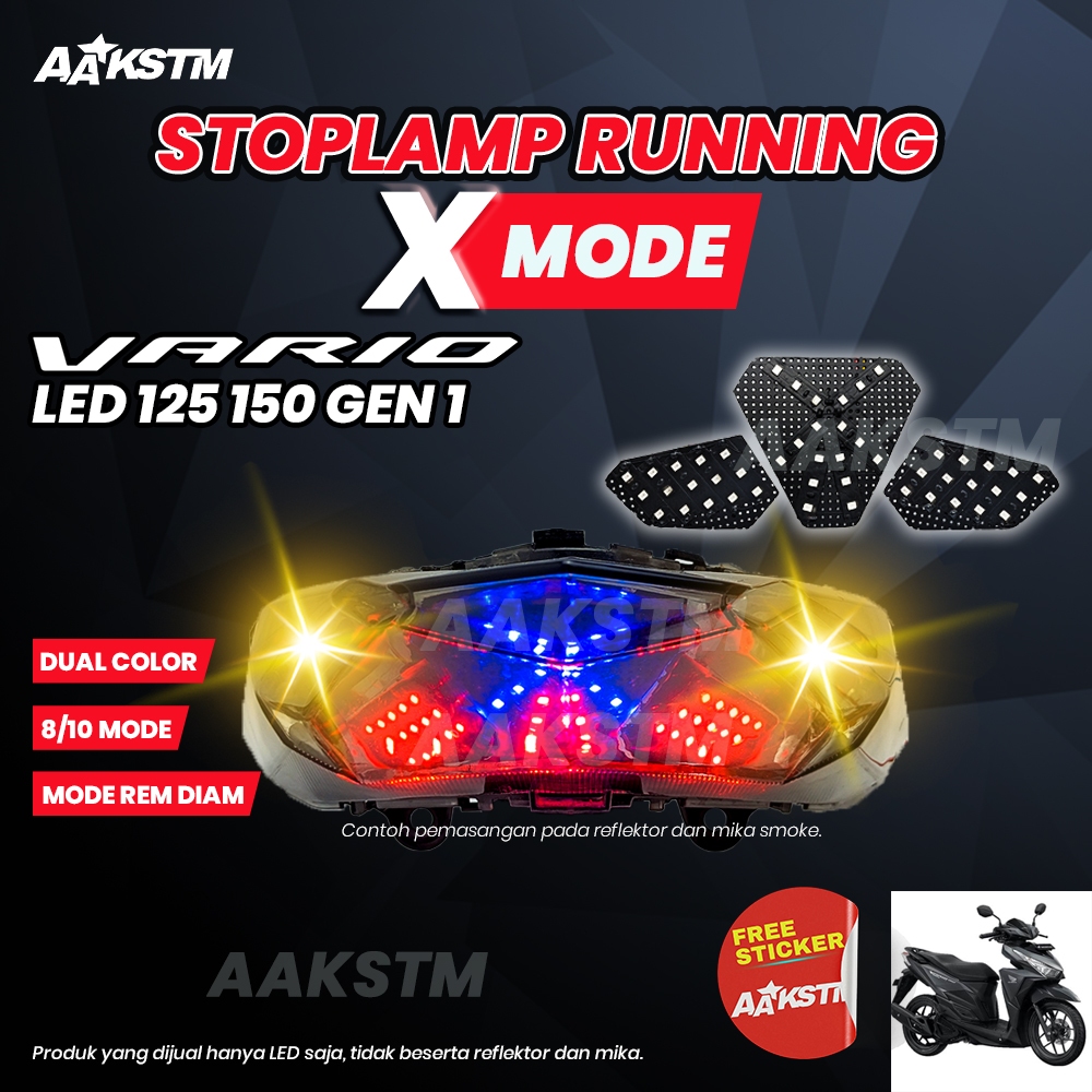 Lampu Rem Running X Mode Vario Old LED 8 10 Mode Running Lampu Belakang Modifikasi Motor