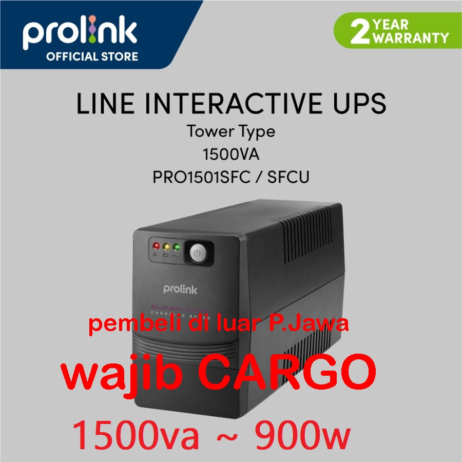 UPS 1500va PROLINK PRO1500SFCU + Stabilizer