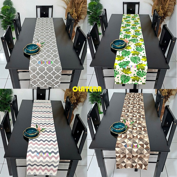 OLATERA  taplak meja panjang / taplak meja tamu / taplak meja makan / table runner Aesthetic / tapla