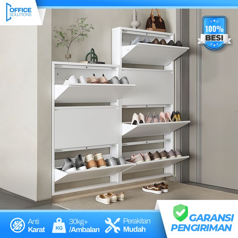 Rak sepatu Besi Kuat tebal Lemari Sepatu Aluminium Lemari Sepatu Besi Rak Sepatu Susun Besi