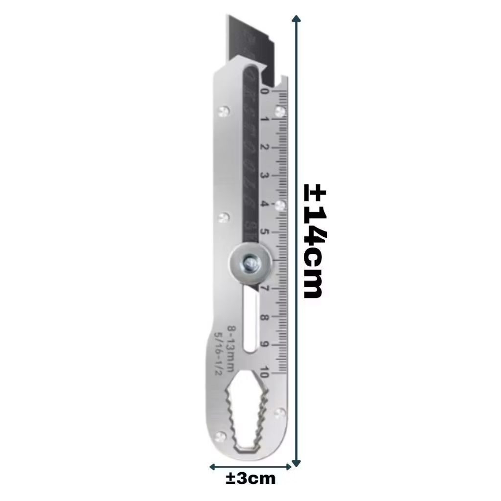 

Pisau Cutter Cuter Kater Stainless Steel 9 In 1 Multifungsi