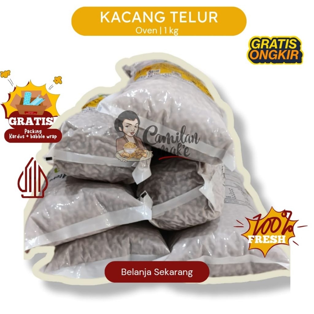 

KACANG TELUR OVEN BIMA BALL 3KG/ CAMILAN MAK'E/ SNACK GROSIR