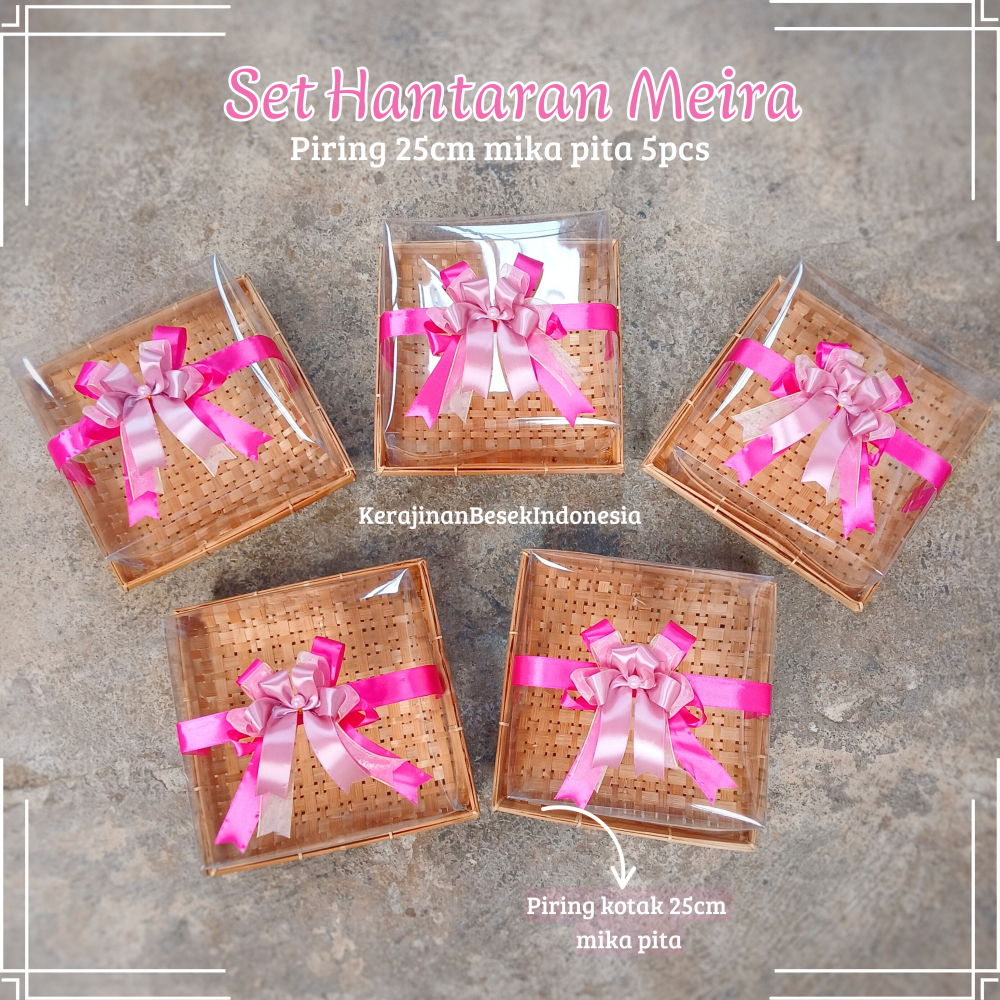 

TERMURAH SET HANTARAN PERNIKAHAN ISI 5pcs BONUS PITA REQ WARNA Piring kotak mika seserahan lamaran box kotak