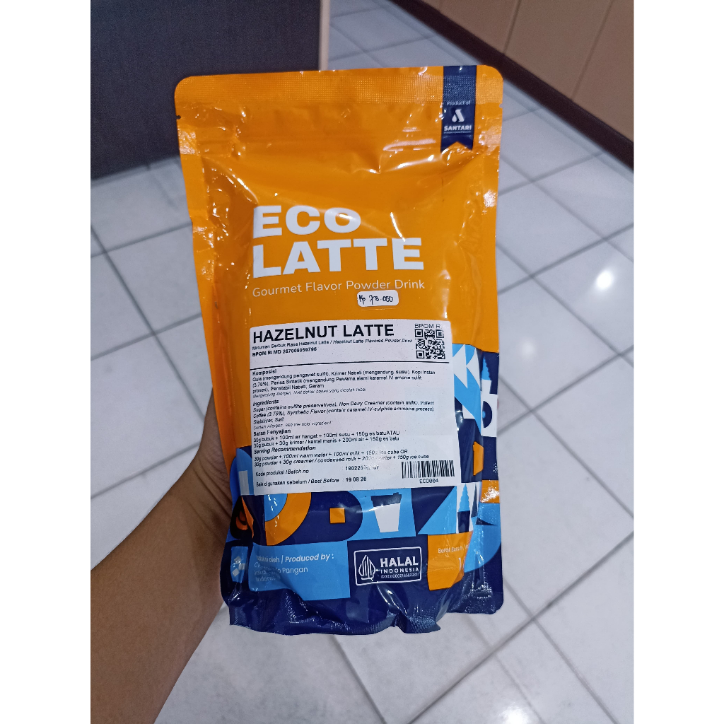 

ECO LATTE 1KG HAZELNUT LATTE PREMIUM POWDER DRINK MINUMAN ENAK HALAL BPOM