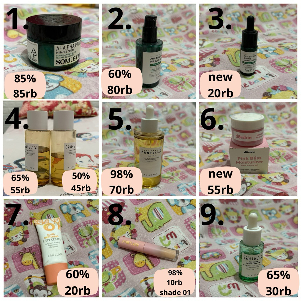 preloved skincare skin1004 centella madagascar ampoule toner tea trica somebymi aha bha pha 30 days 