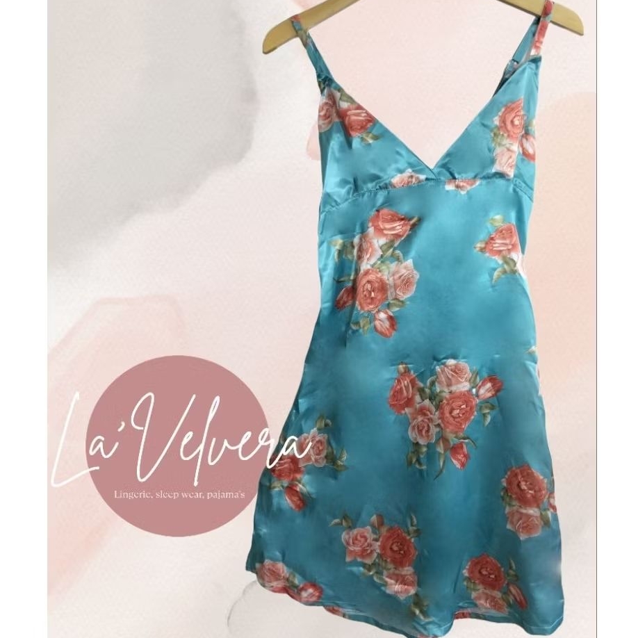 Lingerie blue premium satin