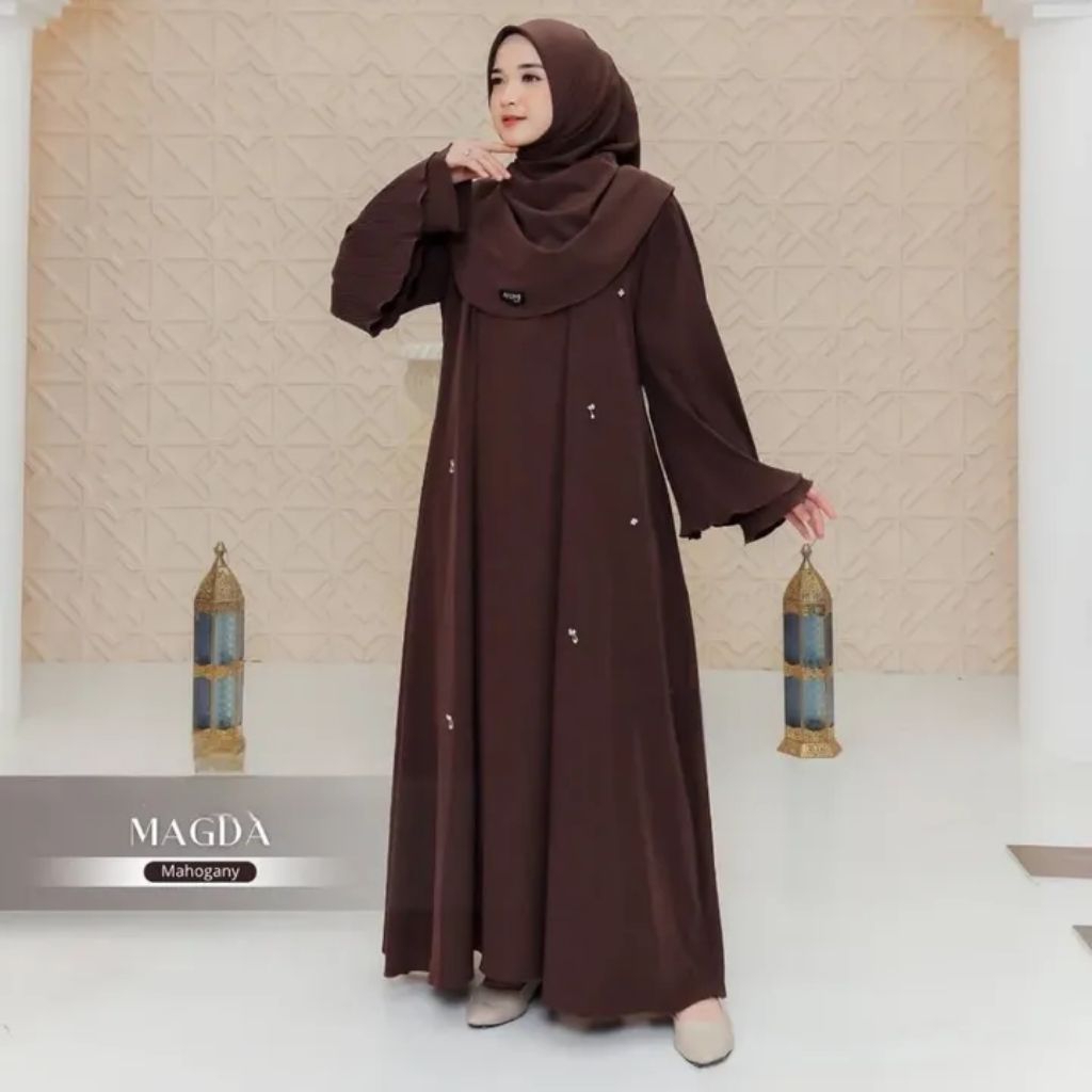 ( COD ) MAZDA ABAYA DRESS Wanita Muslimah Terbaru Gamis Kondangan Bahan Ceruty Babydoll Premium OOTD