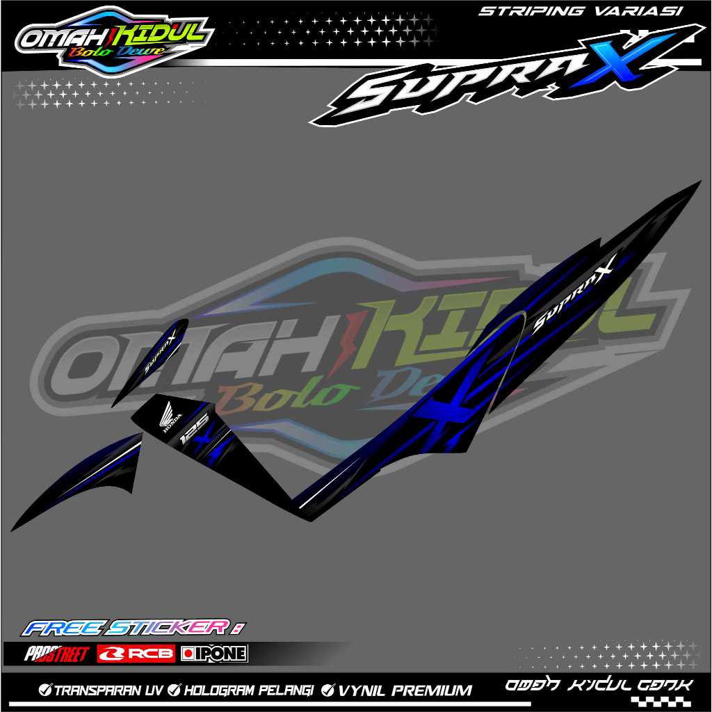 STRIPING VARIASI HONDA SUPRA X 125 / STICKER LIST VARIASI MOTOR SUPRA X 125