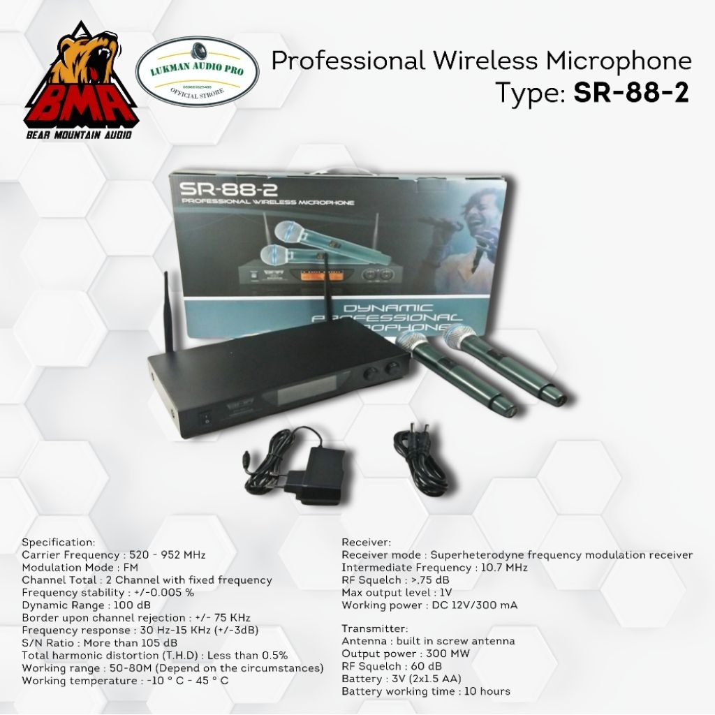 Microphone/mic Wireless SR 88-2 BMA Original