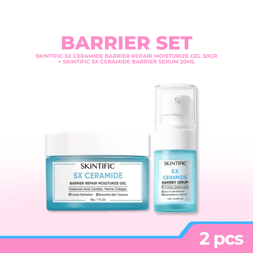 [BARRIER SET] SKINTIFIC 5X CERAMIDE BARRIER MOISTURIZER GEL 30GR + 5X CERAMIDE BARRIER SERUM 20ML