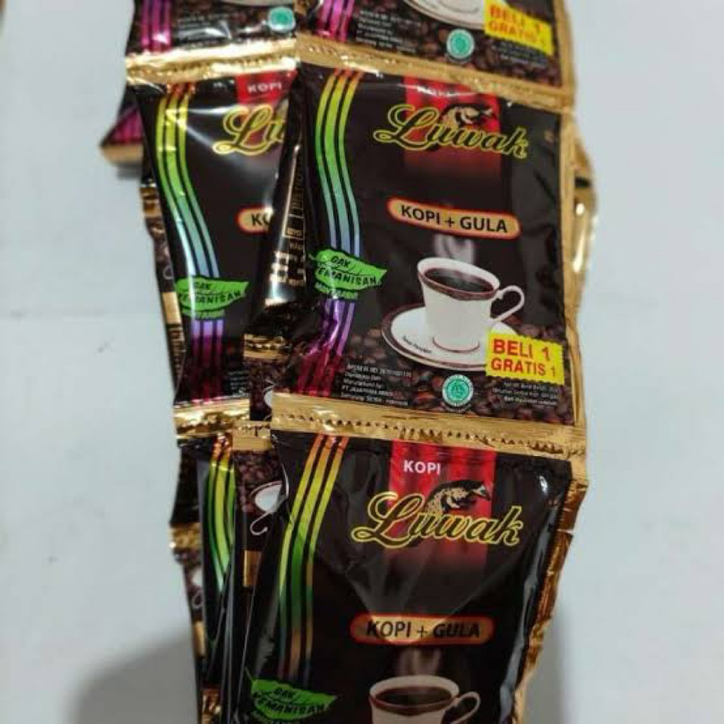 

(1 RENCENG) LUWAK KOPI BUBUK HITAM GULA KOPI INSTANT 25gr ISI 15 PCS