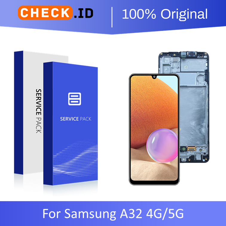 [ CHECK.ID ] LCD + FRAME SAMSUNG A32 4G SM-A325 / A32 5G SM-A326 ORIGINAL SUPER AMOLED
