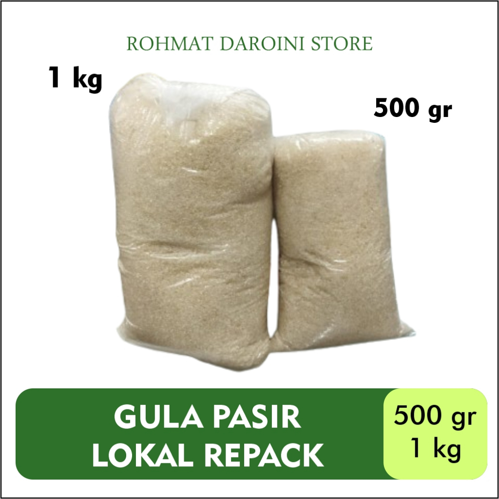 

GULA PASIR LOKAL REPACK 500 Gr DAN 1 Kg