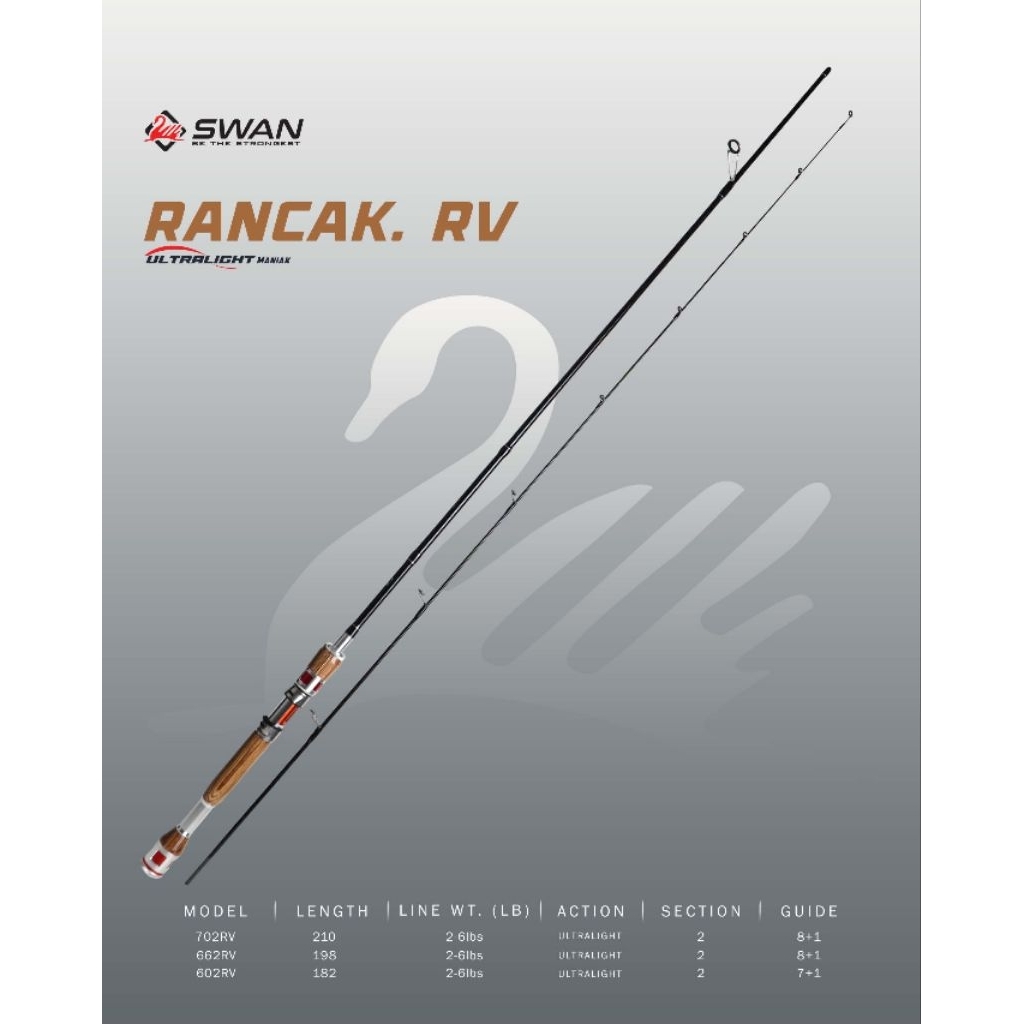Joran UL Swan Rancak Spinning Carbon solid 2-6Lb