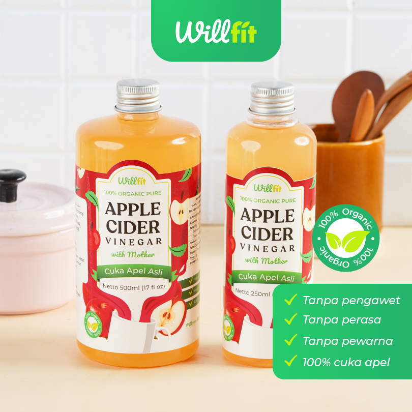 

Willfit Cuka Apel Murni (Apple Cider Vinegar) – Dengan ‘Mother’, untuk Detox & Diet Sehat