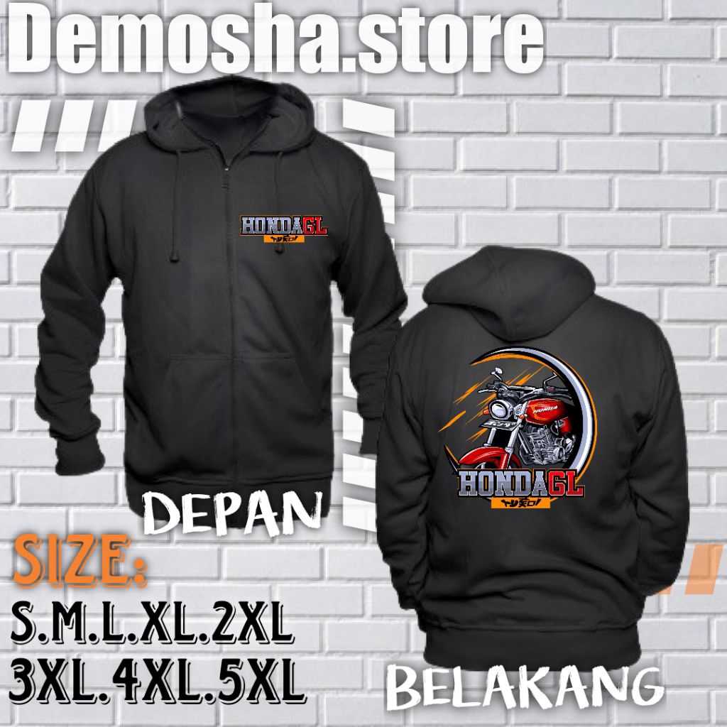 JAKET ZIPPER RACING Honda GL|Jaket Distro Motor Herex|Honda Gank Keren Kekinian