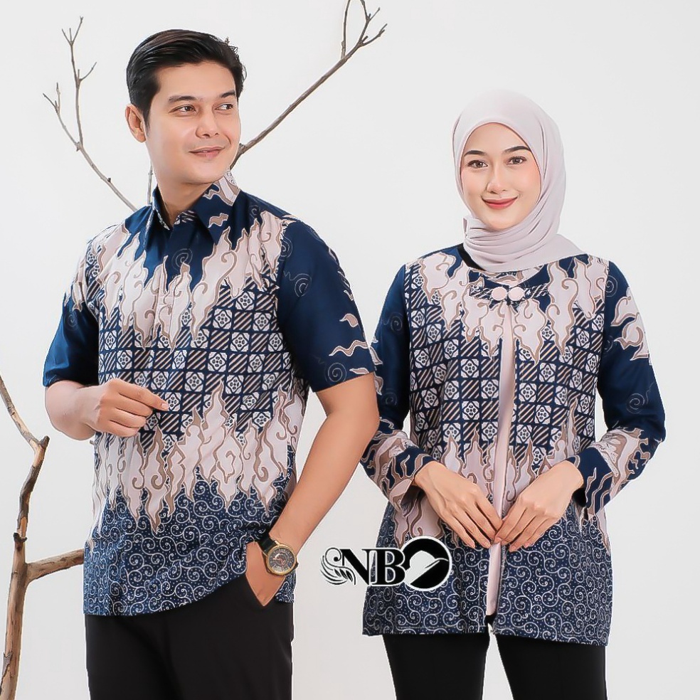 KODE S2W Batik Couple Modern Atasan Blouse Batik Kerja Wanita
