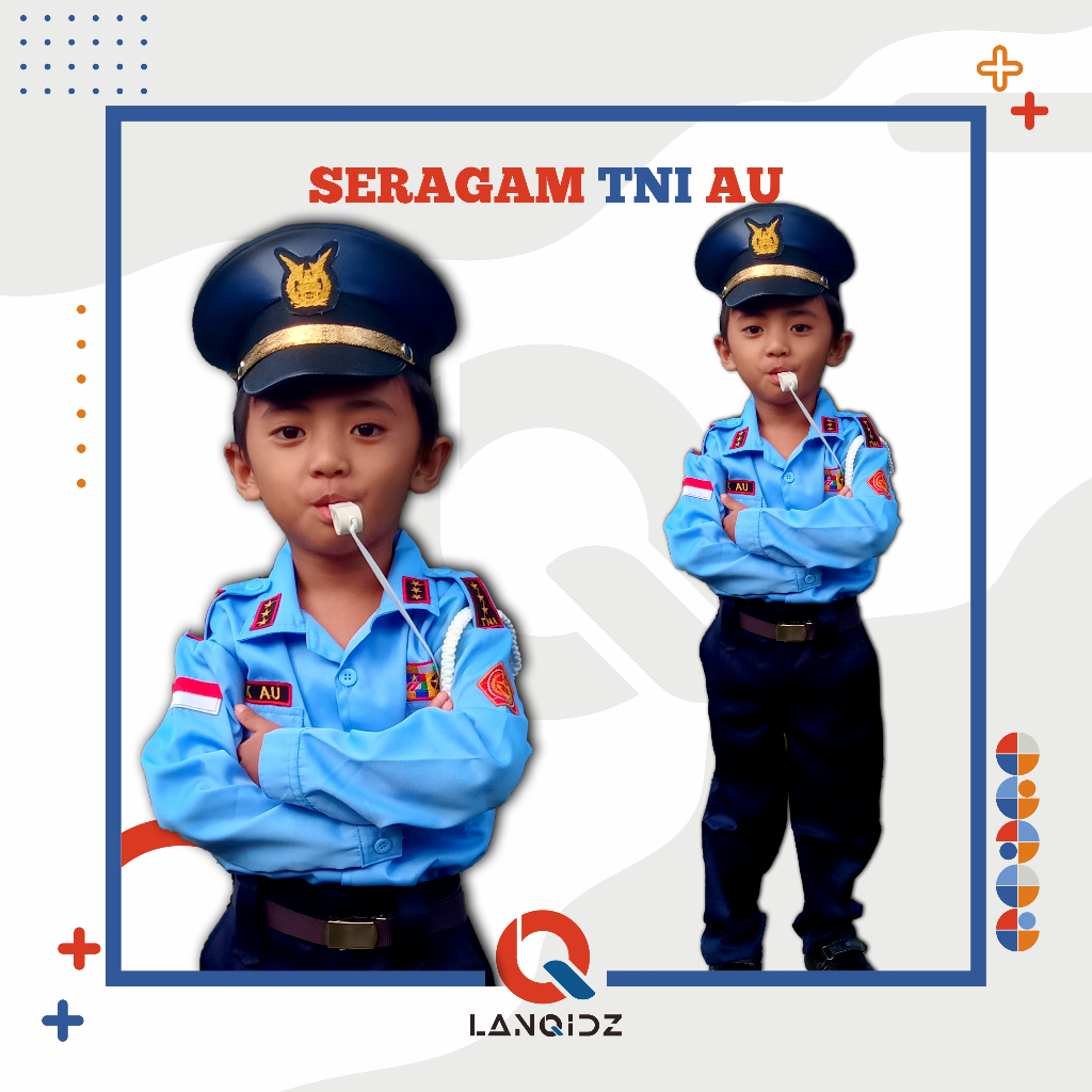 BAJU SERAGAM TNI AU ANAK PAUD+TK/KOSTUM KARNaVAL