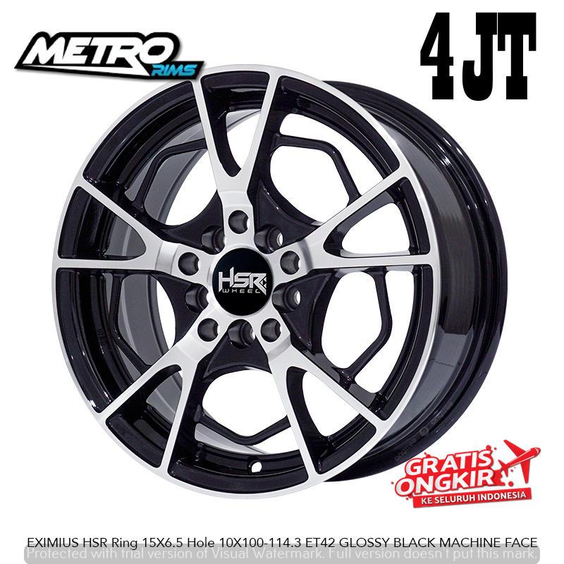 promo velg racing sporty ring 15 mobil ertiga innova new carry velk HSR eximius R15 black polish