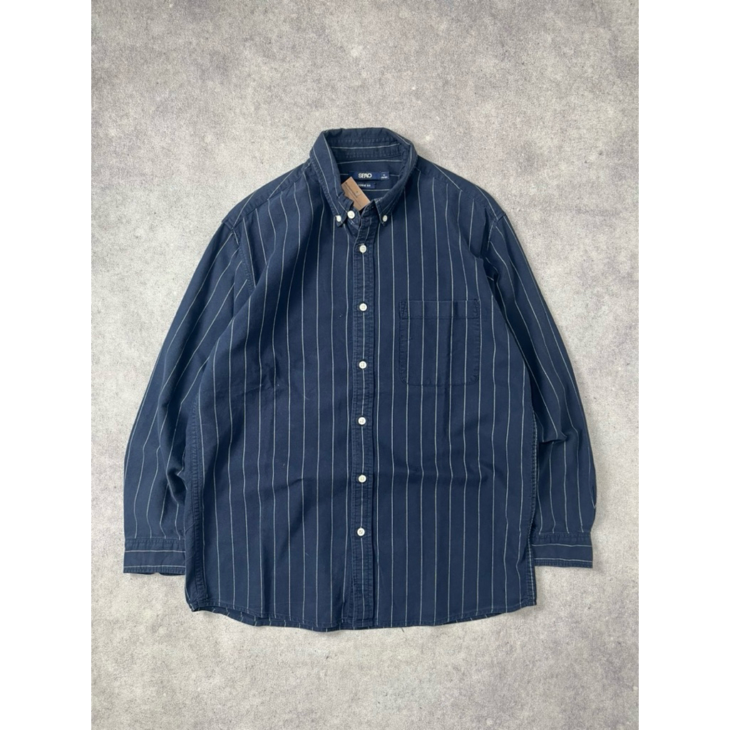 SPAO hickory stripe buttondown shirt