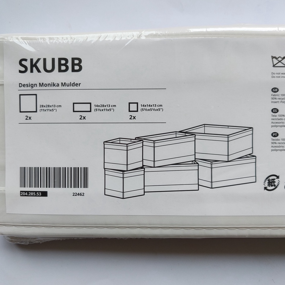 KODE G52Z Storage Box Organizer Lemari pakaian Kotak set isi 6 Sekat Laci Skubb