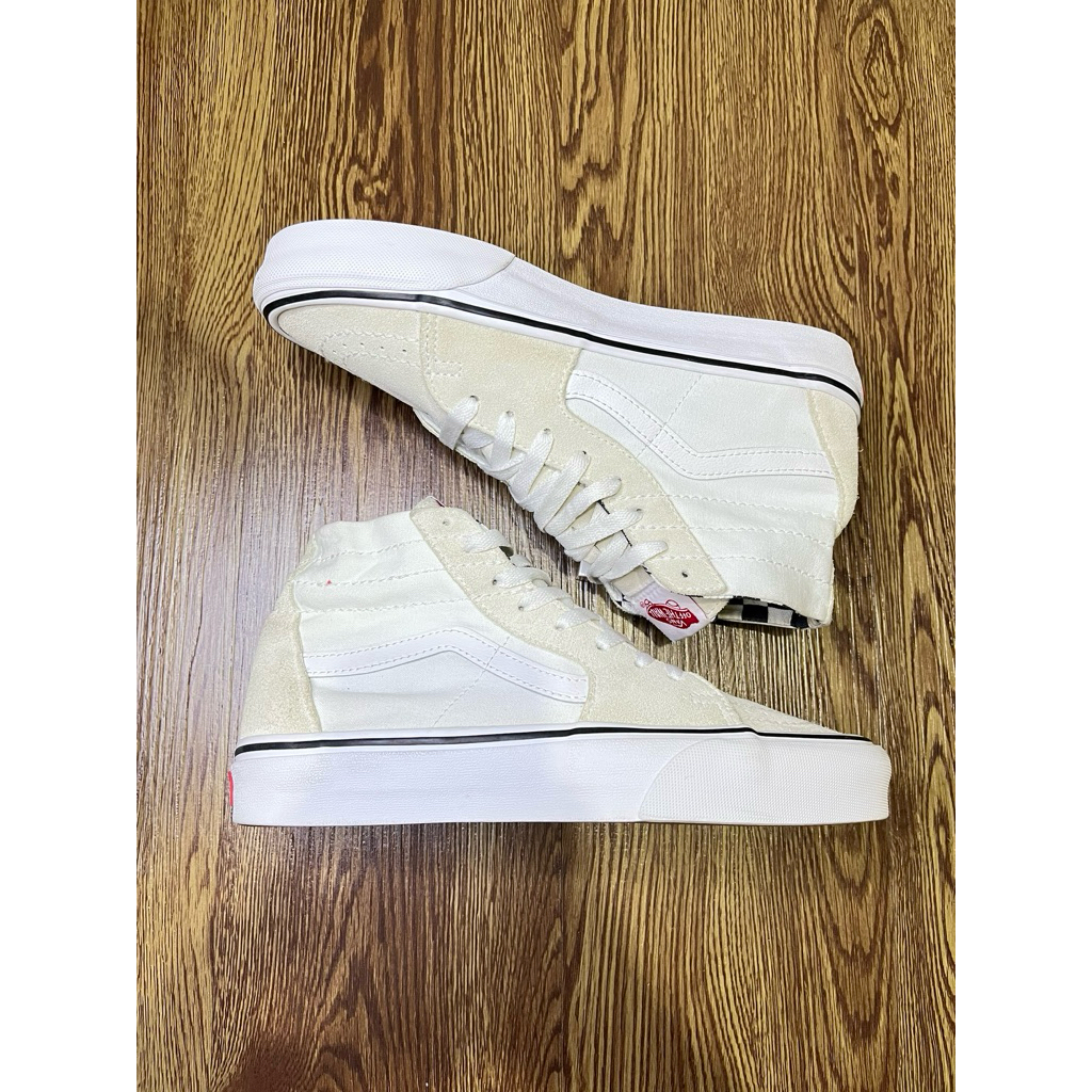 Sepatu Cassual Vans SK8 HI Tapered DIY White
