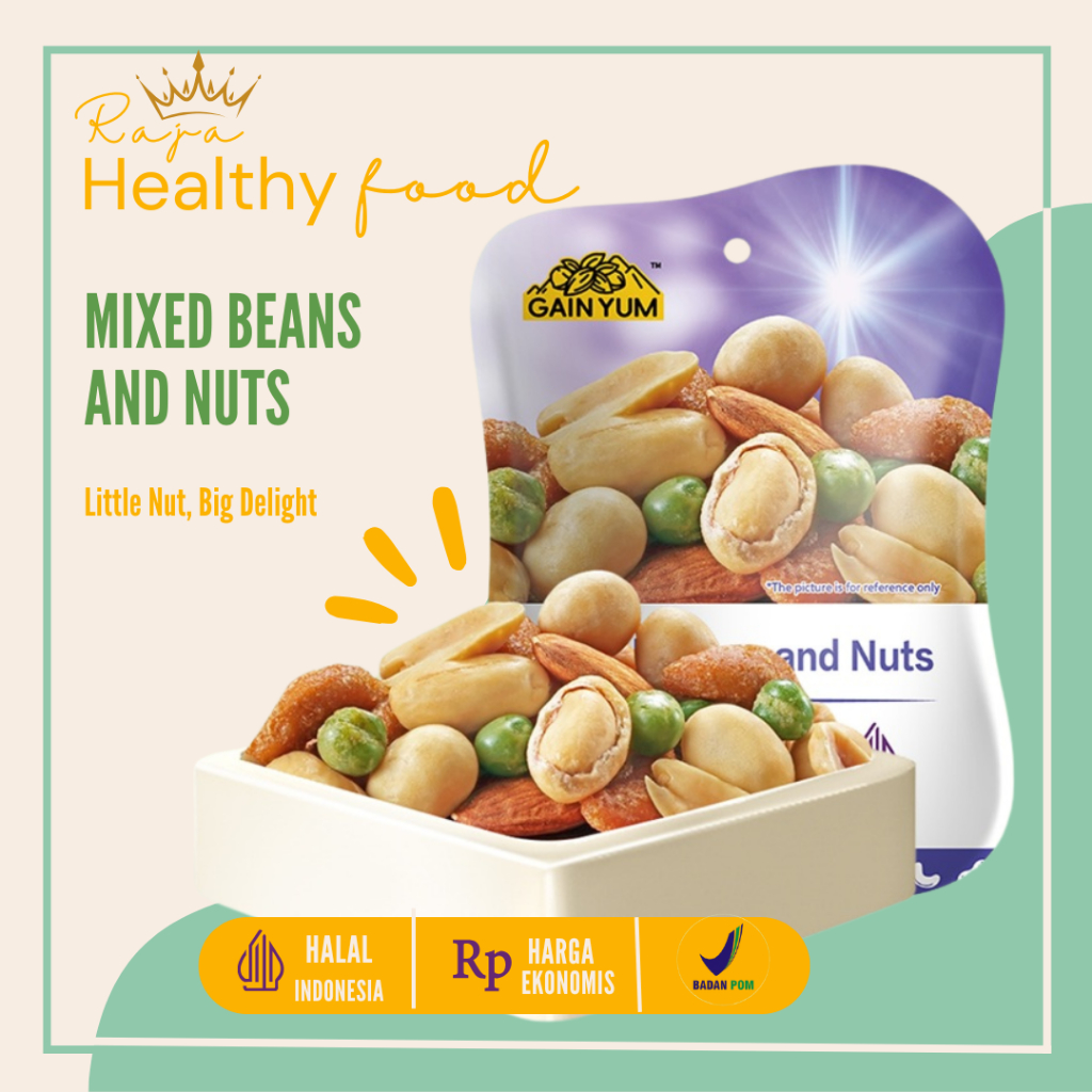 

Kacang Campur Gain Yum Mixed Beans and Nuts 75G