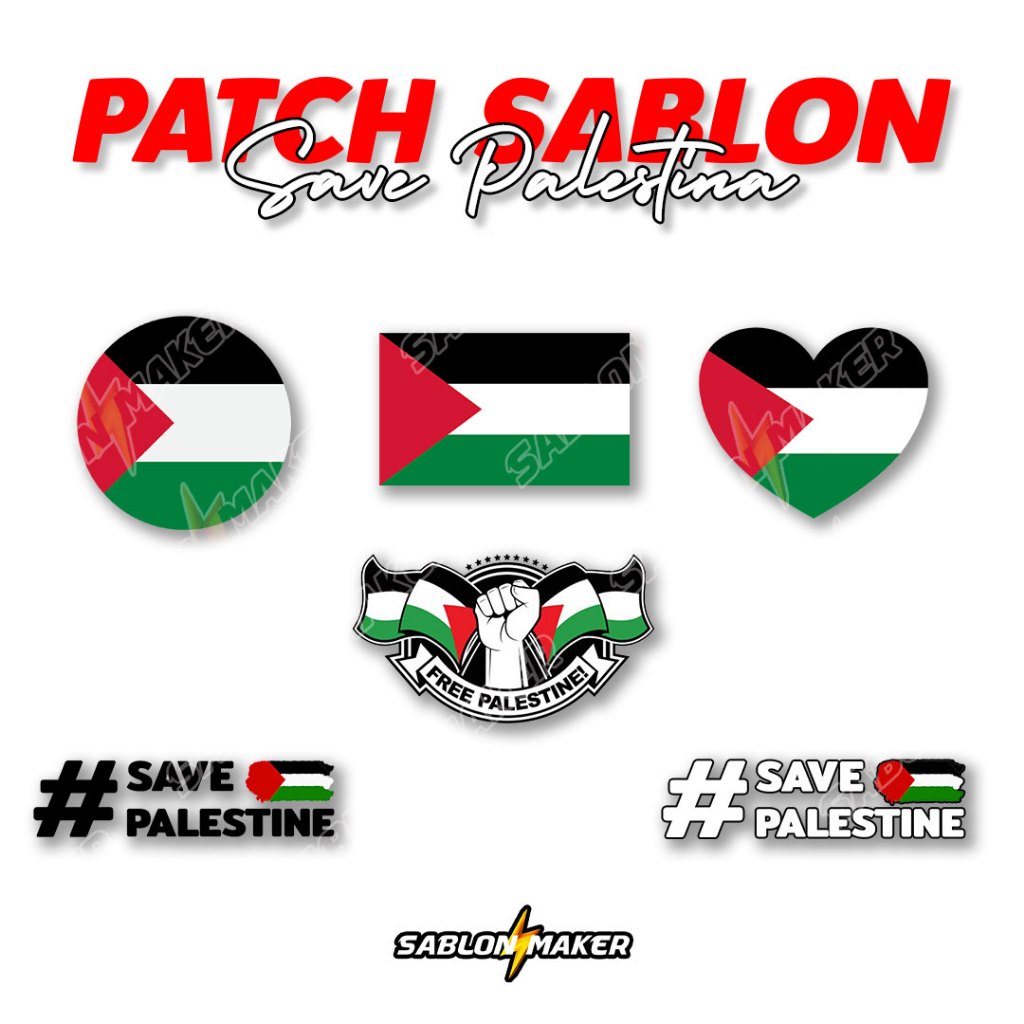 

Sablon Setrika Palestina Patch Sablon DTF Save Palestina Premium