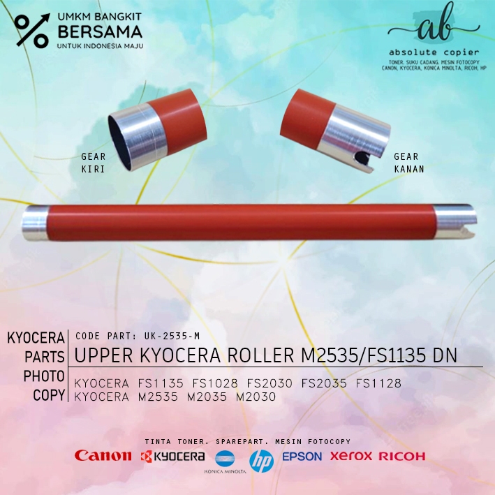 Upper Roller Kyocera Merah M 2535 2035 2030 FS 1135 1028 1035 1128 1030 1370 2810 1100 1300 1320 Pri