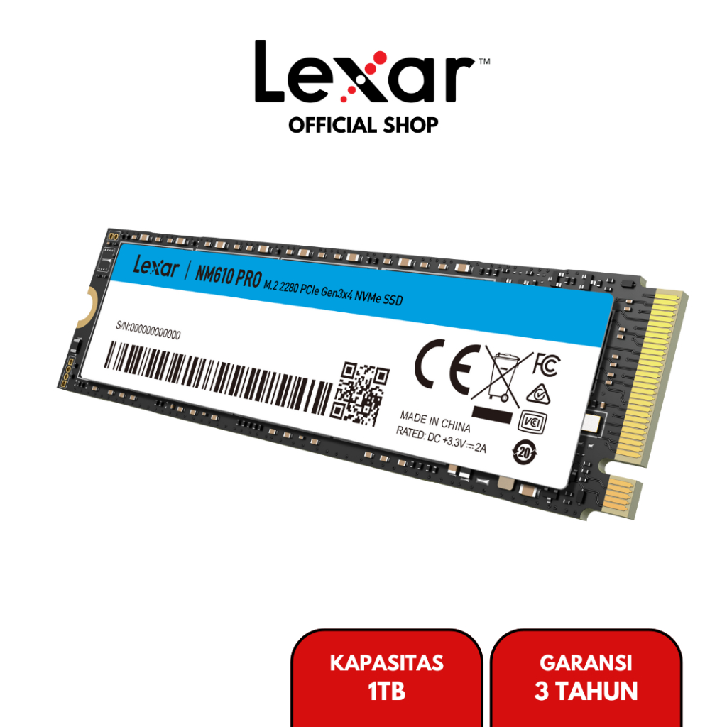 Lexar SSD NM610 PRO M.2 NVMe PCIe 2280 Gen 3x4 - 1TB / 2TB
