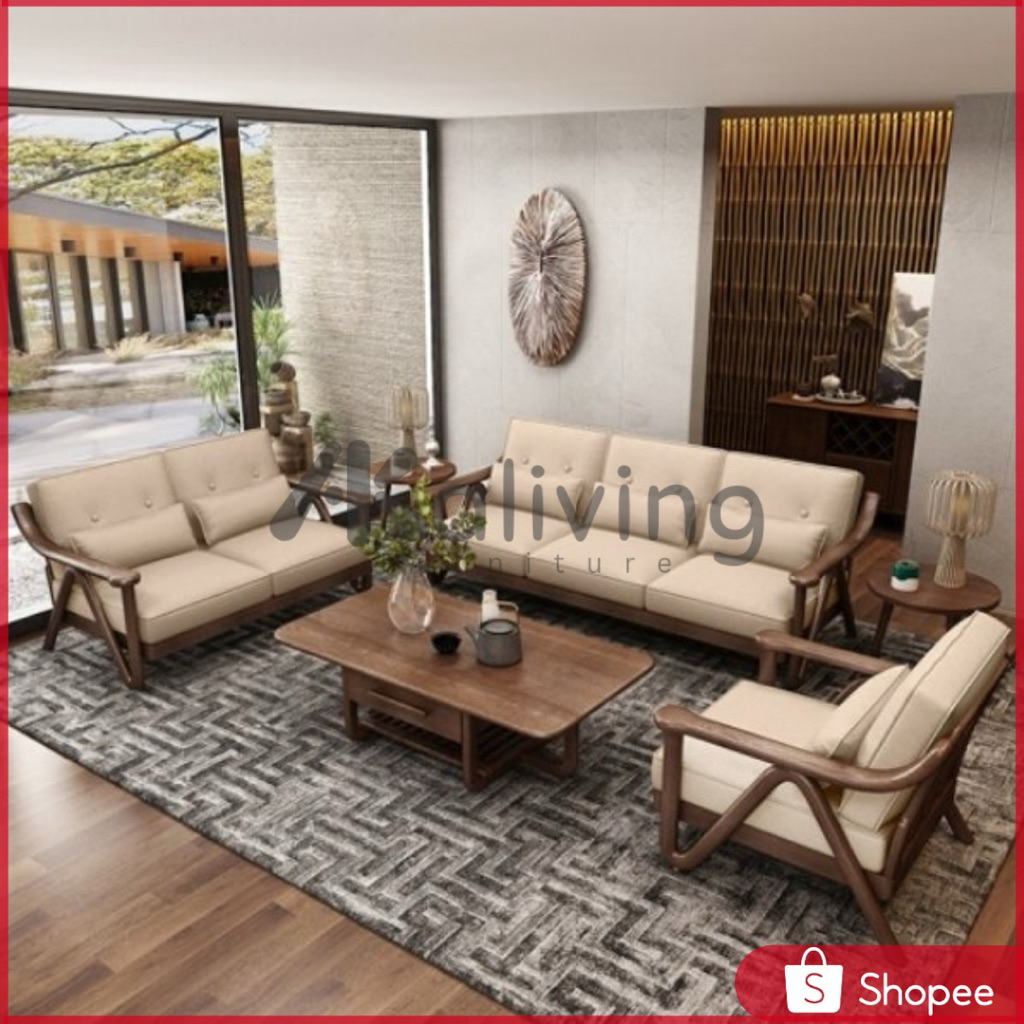 Set kursi tamu kayu jati set sofa tamu minimalis modern