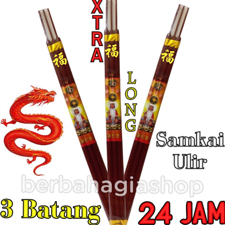KODE B92G Hio Dupa 24 Jam Warna Merah Isi 3 Batang Samkai Ulir Stik Besar Wangi 1 Bunga Merek Pekong