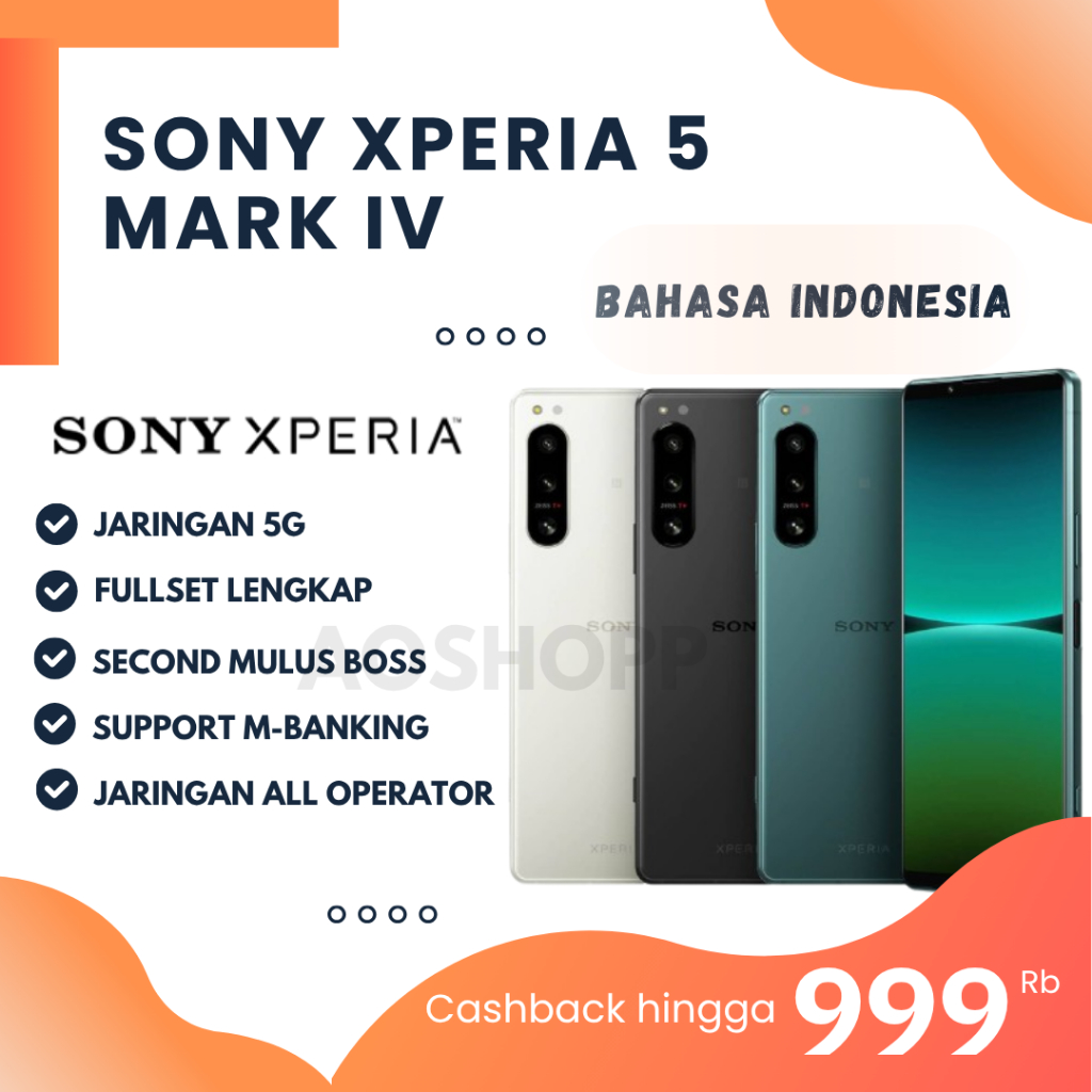 SONY XPERIA 5 IV 5G RAM 8/128GB - XPERIA 5 MARK 4 - Snapdragon 8 Gen 1 5G