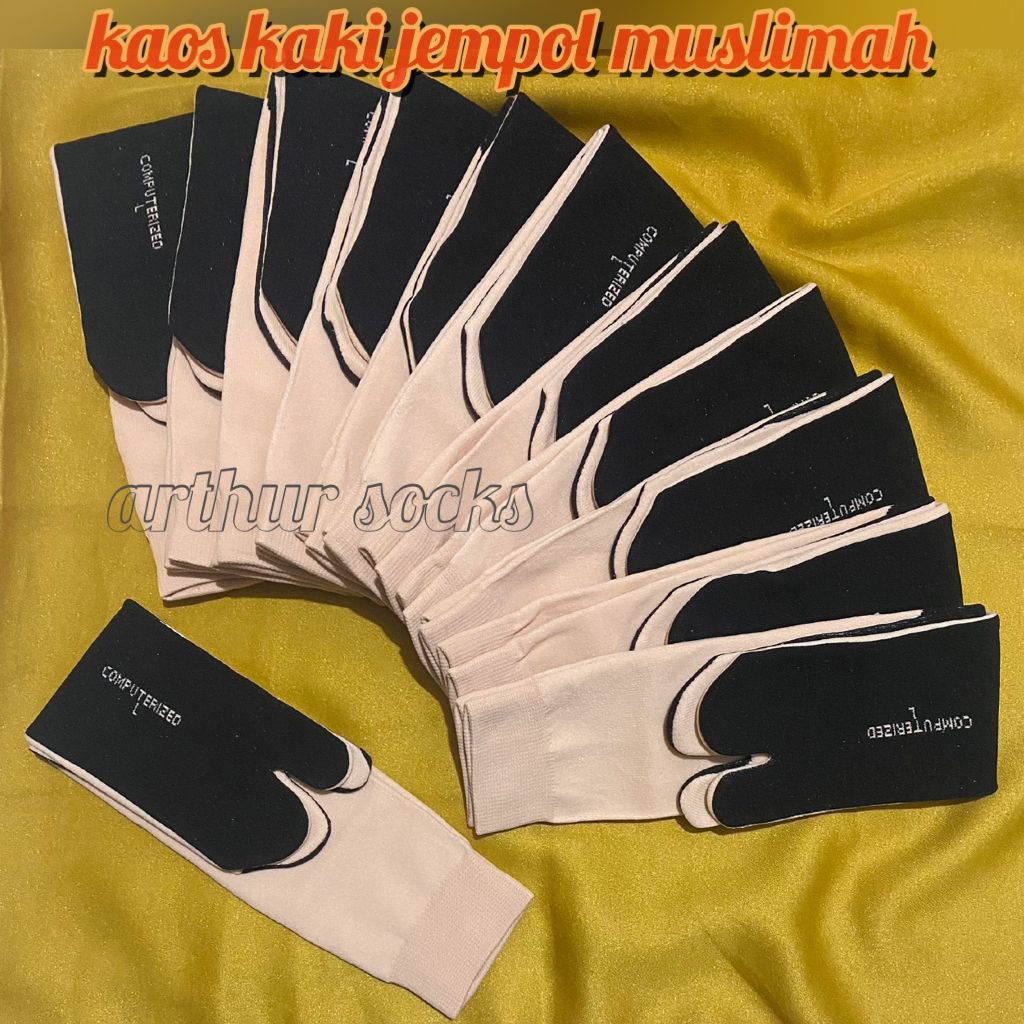 kaos kaki jempol Muslimah lusinan bahan nilon tebal/12 pasang (Computer)