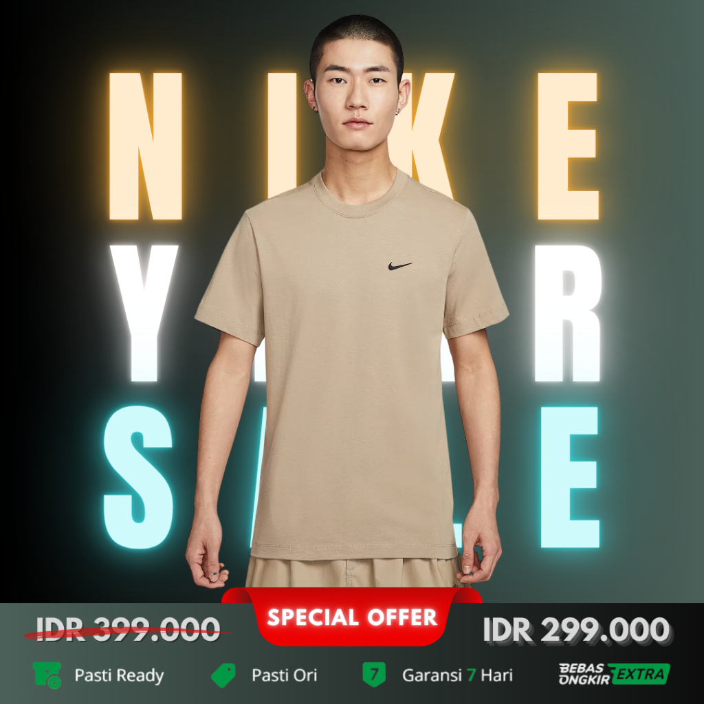 Kaos Nike Original Pria Nike Sportswear Swoosh Tee - Khaki